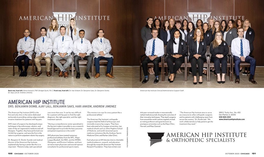 Chicago Magazine features the American Hip Institute